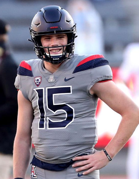 Mens Arizona Wildcats #15 Will Plummer Nike Grey College Football Game Jersey