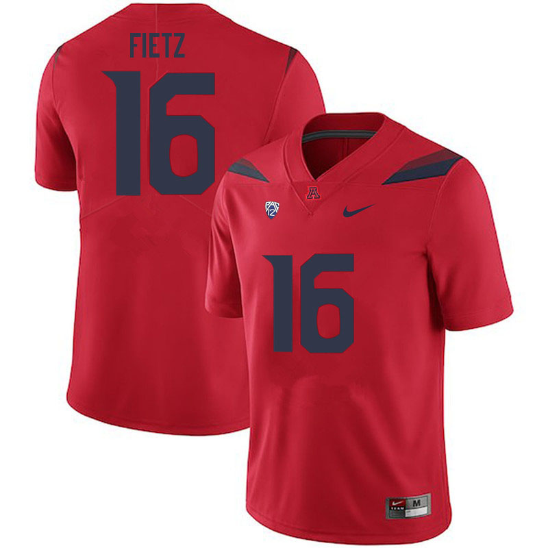 Mens Arizona Wildcats #16 Cameron Fietz Nike Red College Football Game Jersey