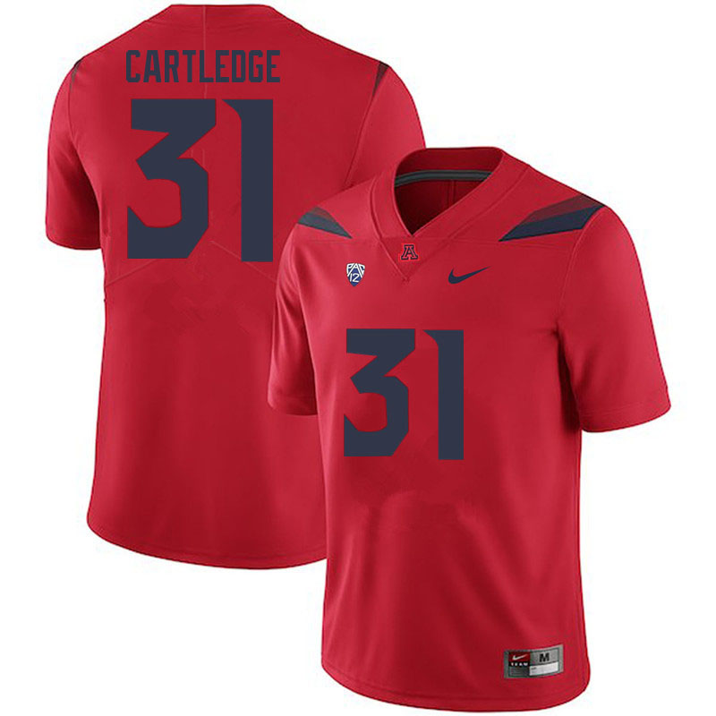 Mens Arizona Wildcats #31 Trey Cartledge Nike Red College Football Game Jersey
