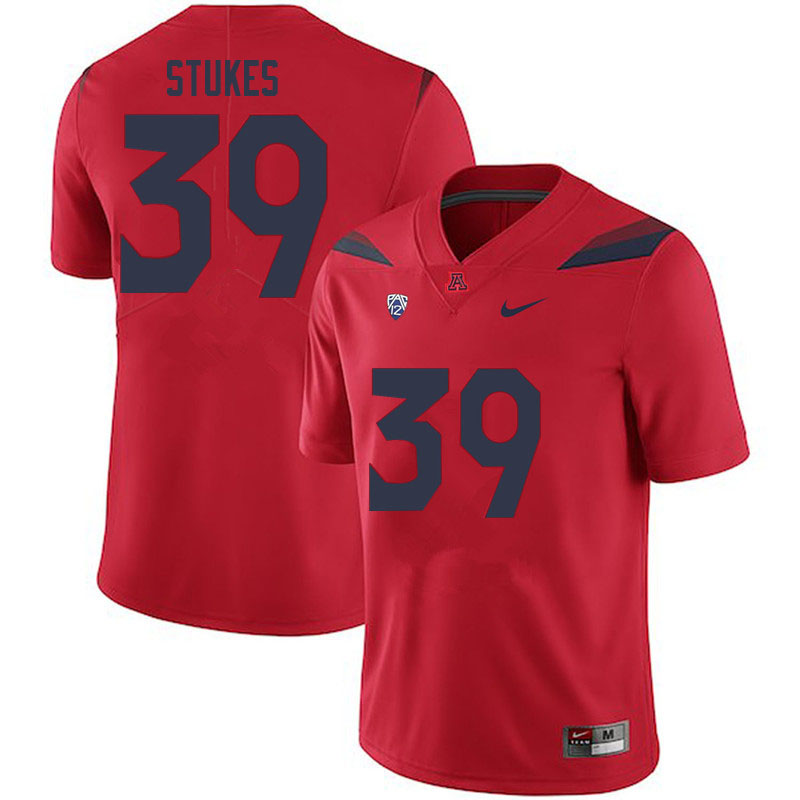 Mens Arizona Wildcats #39 Treydan Stukes Nike Red College Football Game Jersey