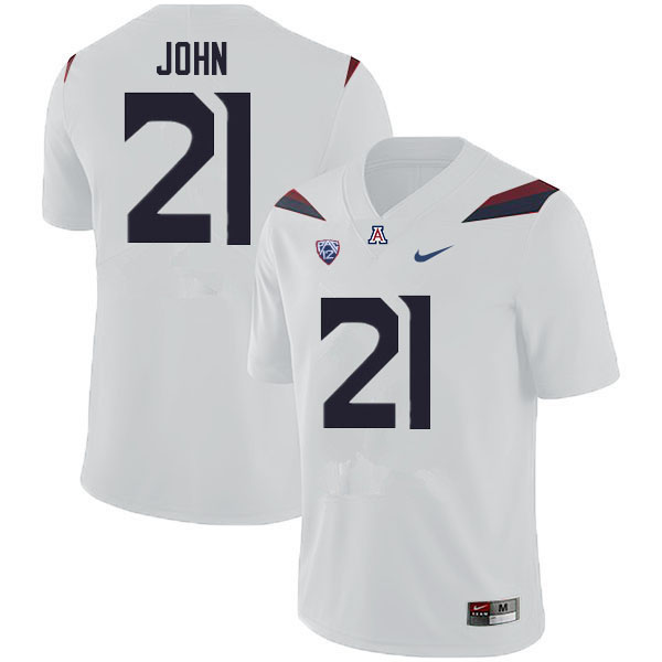 Mens Arizona Wildcats #21 Jalen John Nike White College Football Game Jersey