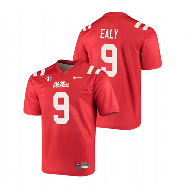 Youth Ole Miss Rebels #9 Jerrion Ealy Nike Red Football Jersey