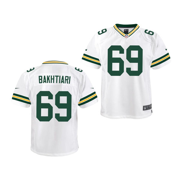 Youth Green Bay Packers #69 David Bakhtiari Nike White Vapor Limited Player Jersey