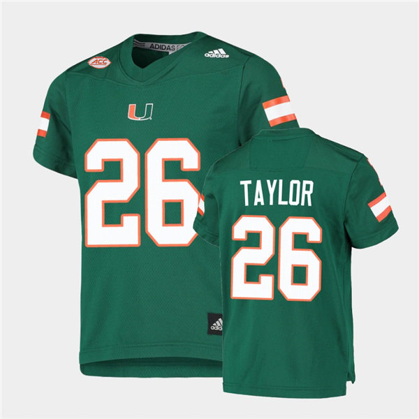 Mens Miami Hurricanes #26 Sean Taylor Adidas Green College Football Game Jersey