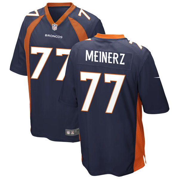 Mens Denver Broncos #77 Quinn Meinerz Nike Navy Vapor Untouchable Limited Jersey