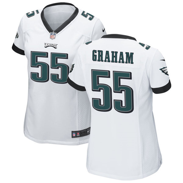 Womens Philadelphia Eagles #55 Brandon Graham Nike White Limited Jersey 
