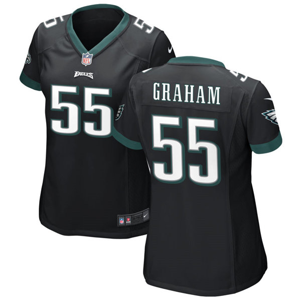 Womens Philadelphia Eagles #55 Brandon Graham Nike Black Limited Jersey 