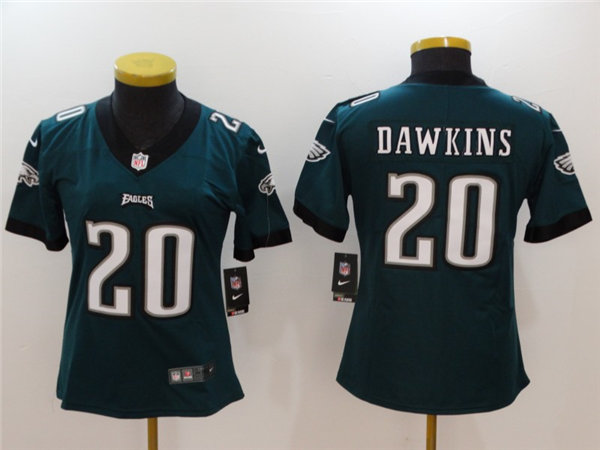 Womens Philadelphia Eagles Retired Player #20 Brian Dawkins Nike Midnight Green Limited Jersey 
