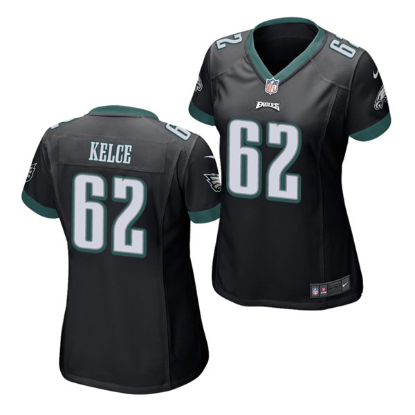 Womens Philadelphia Eagles #62 Jason Kelce Nike Black Limited Jersey 