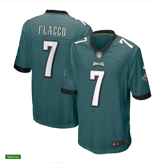 Mens Philadelphia Eagles #7 Joe Flacco Nike Midnight Green Vapor Limited Jersey 