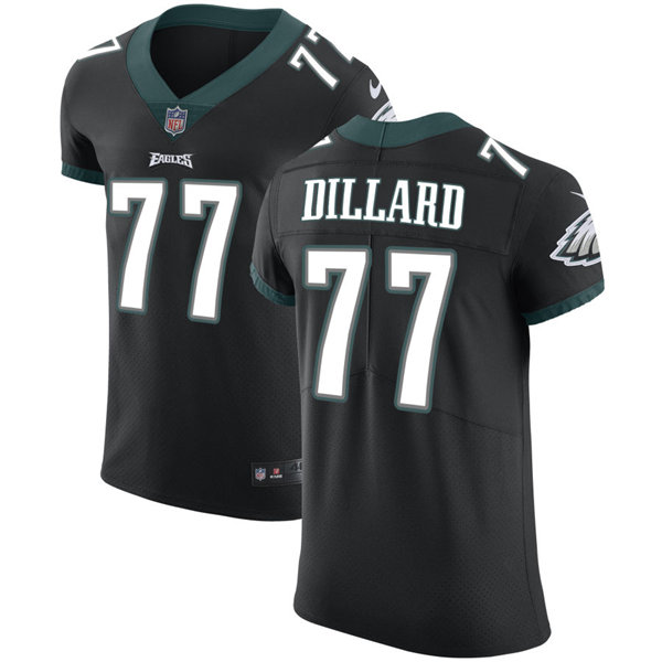Mens Philadelphia Eagles #77 Andre Dillard Nike Black Vapor Limited Jersey 