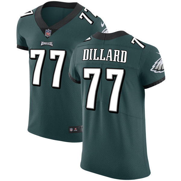 Mens Philadelphia Eagles #77 Andre Dillard Nike Midnight Green Vapor Limited Jersey 
