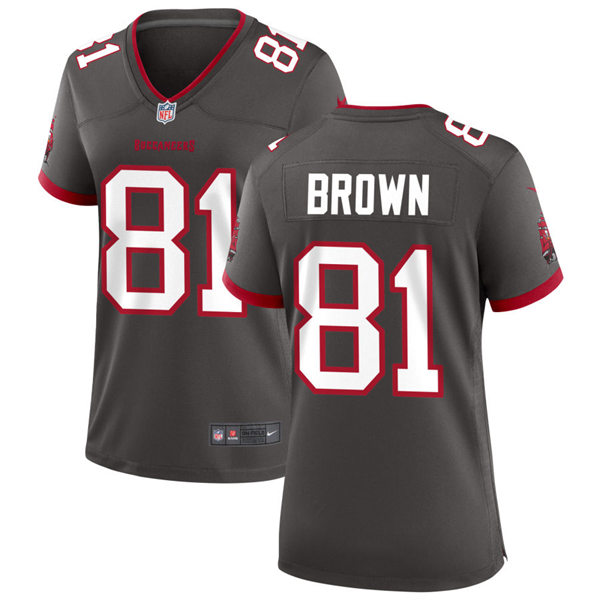 Womens Tampa Bay Buccaneers #81 Antonio Brown Nike Pewter Alternate Limited Jersey
