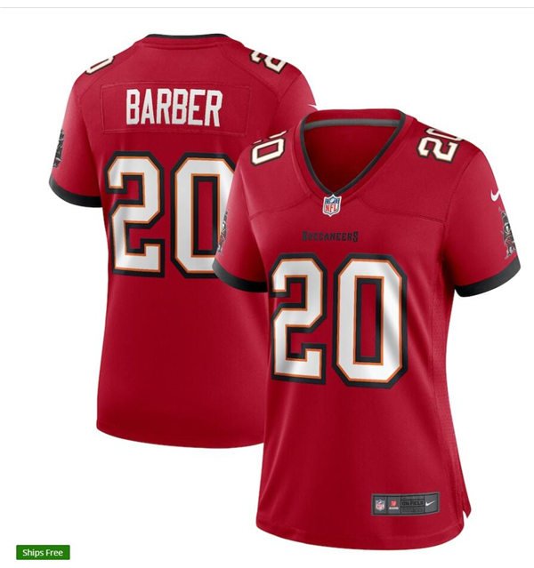 Womens Tampa Bay Buccaneers Retired Player #20 Ronde Barber Nike Home Red Limited Jersey