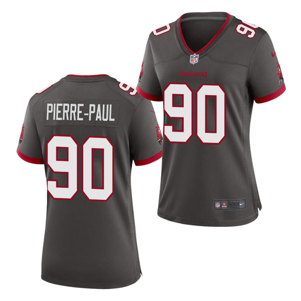 Womens Tampa Bay Buccaneers #90 Jason Pierre-Paul Nike Pewter Alternate Limited Jersey