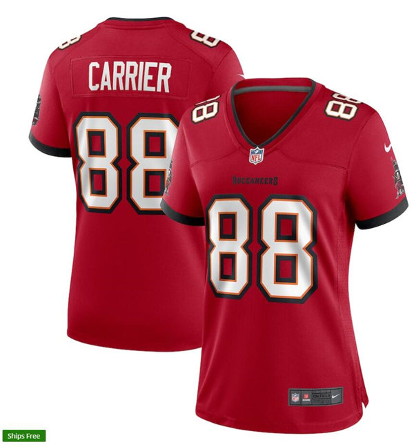 Womens Tampa Bay Buccaneers Retired Player #88 Mark Carrier Nike Home Red Limited Jersey