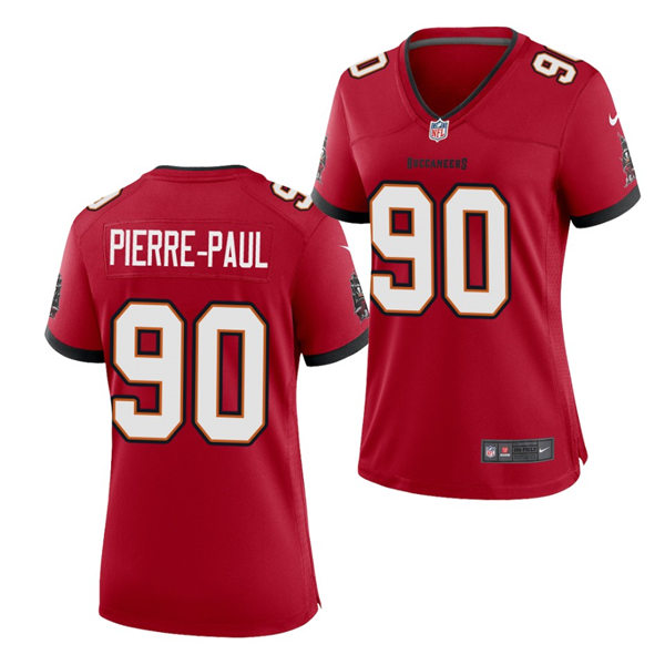 Womens Tampa Bay Buccaneers #90 Jason Pierre-Paul Nike Home Red Limited Jersey