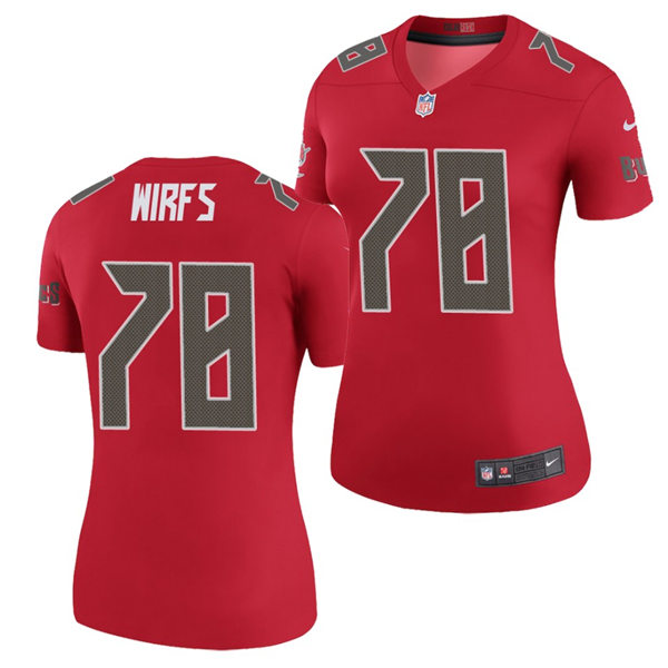 Womens Tampa Bay Buccaneers #78 Tristan Wirfs Nike Red Color Rush Limited Jersey