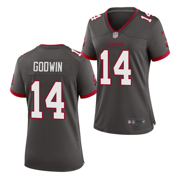 Womens Tampa Bay Buccaneers #14 Chris Godwin Nike Pewter Alternate Limited Jersey
