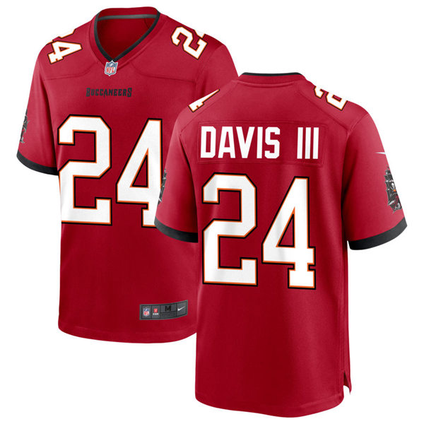 Mens Tampa Bay Buccaneers #24 Carlton Davis III Nike Home Red Vapor Limited Jersey