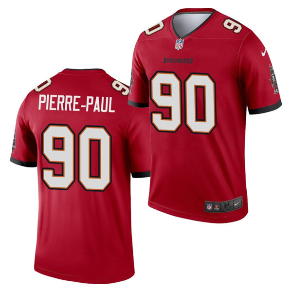 Mens Tampa Bay Buccaneers #90  Jason Pierre-Paul Nike Home Red Vapor Limited Jersey