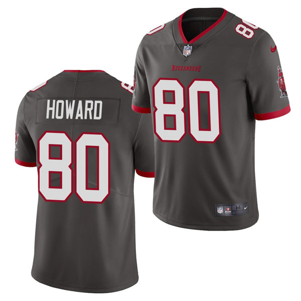 Mens Tampa Bay Buccaneers #80 O.J. Howard Nike Pewter Alternate Vapor Limited Jersey