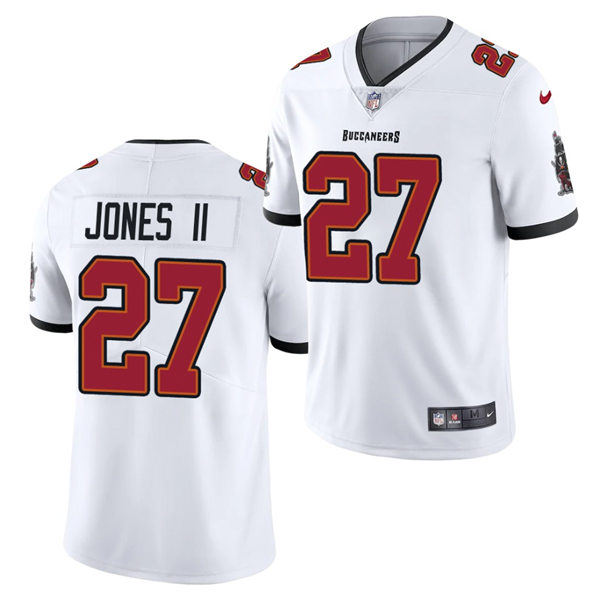 Mens Tampa Bay Buccaneers #27 Ronald Jones II Nike Road White Vapor Limited Jersey