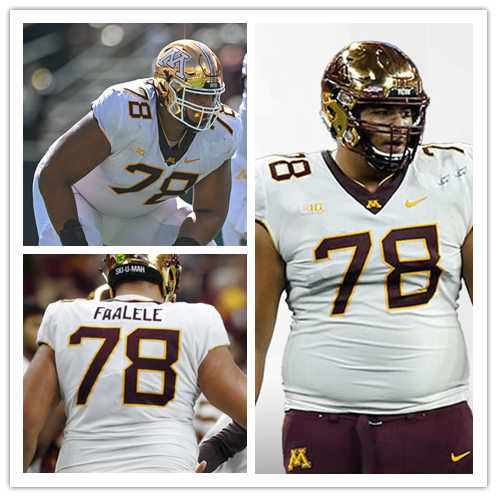 Mens Minnesota Golden Gophers #78 Daniel Faalele Nike 2020 White NCAA College Football Game Jersey