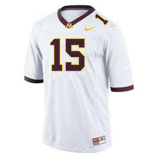 Mens Minnesota Golden Gophers #15 Jacob Clark Nike 2020 White NCAA College Football Game Jersey