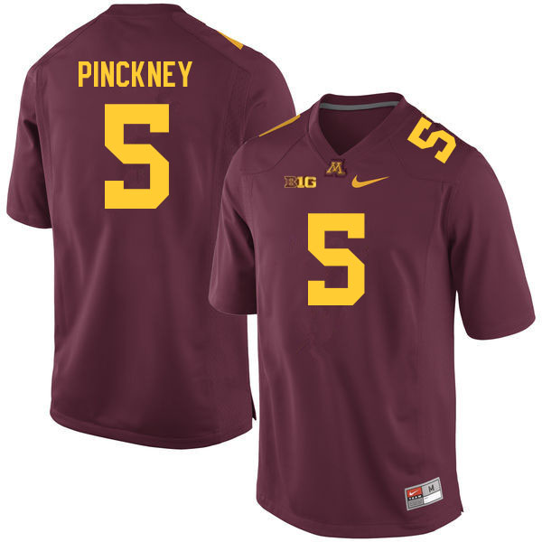 Mens Minnesota Golden Gophers #5 Nyles Pinckney Nike 2018 Maroon Gold College Football Jersey