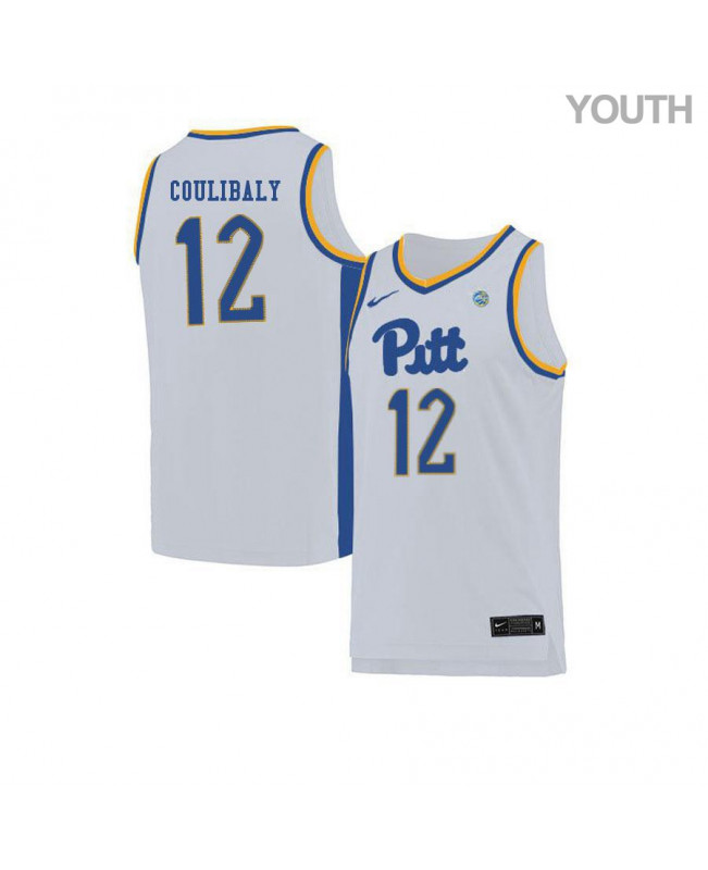 Youth Pittsburgh Panthers #12 Abdoul Karim Coulibaly Nike 2019 White College Basketball Game Jersey