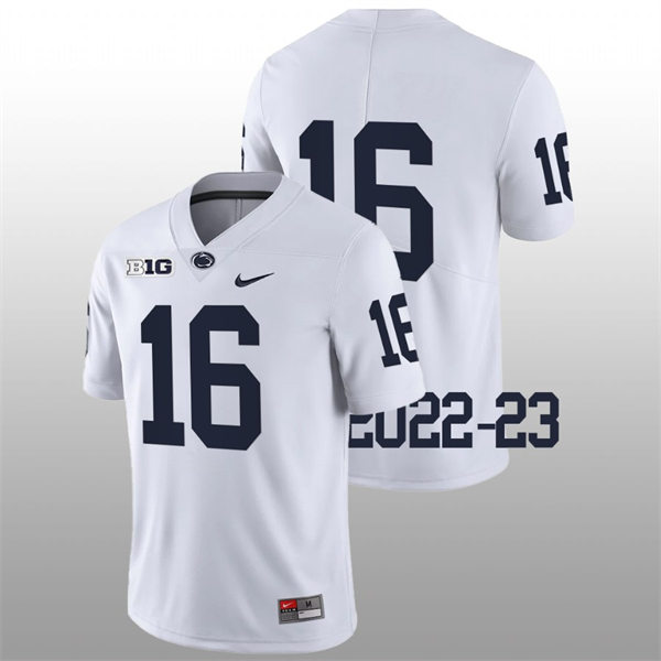 Mens Penn State Nittany Lions #16 Khalil Dinkins Nike White College Game Football Jersey