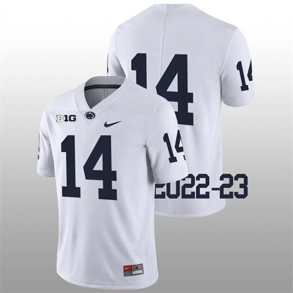 Mens Penn State Nittany Lions #14 Tyrece Mills Nike White College Game Football Jersey