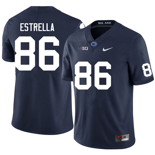 Mens Penn State Nittany Lions #86 Jason Estrella Nike Navy with Name College Football Jersey
