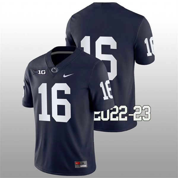 Mens Penn State Nittany Lions #16 Khalil Dinkins Nike Navy College Game Football Jersey