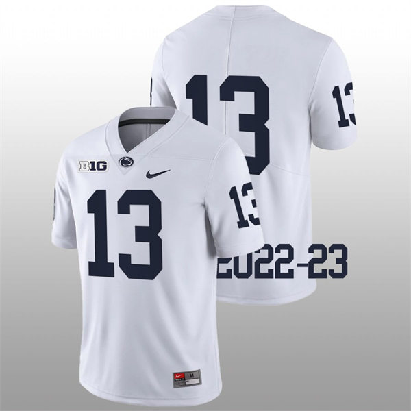 Mens Penn State Nittany Lions #13 Cristian Driver Nike White College Game Football Jersey