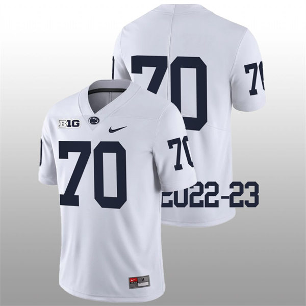 Mens Penn State Nittany Lions #70 Juice Scruggs Nike White College Game Football Jersey