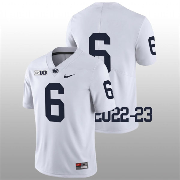 Mens Penn State Nittany Lions #6 Zakee Wheatley Nike White College Game Football Jersey