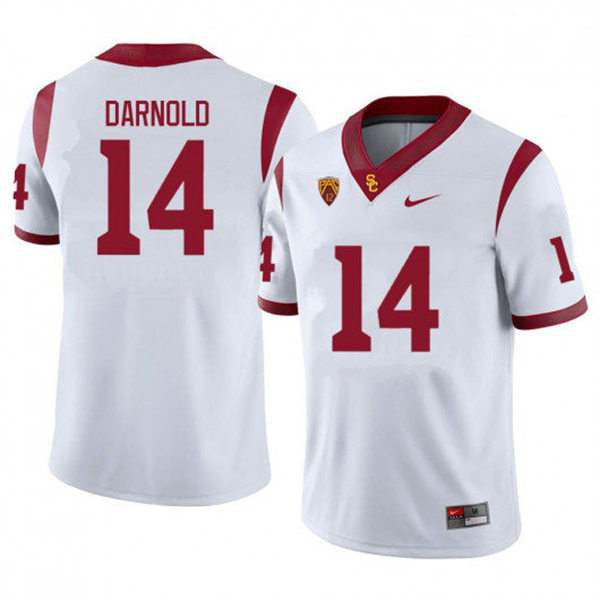 Men's USC Trojans #14 Sam Darnold Nike White Limited Football Performance Jersey