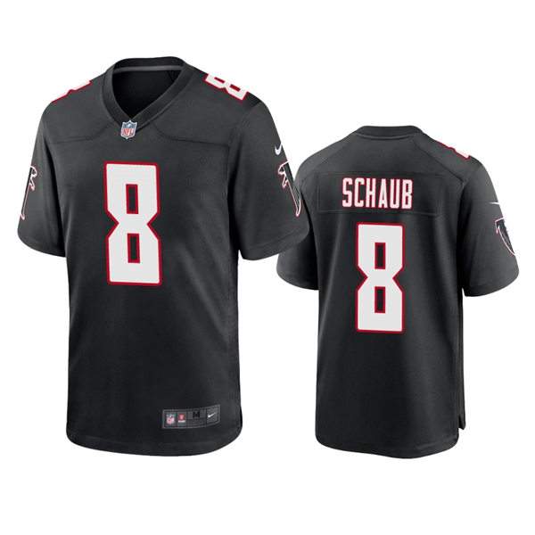 Men's Atlanta Falcons Retired Player #8 Matt Schaub Nike Black Retro Jersey