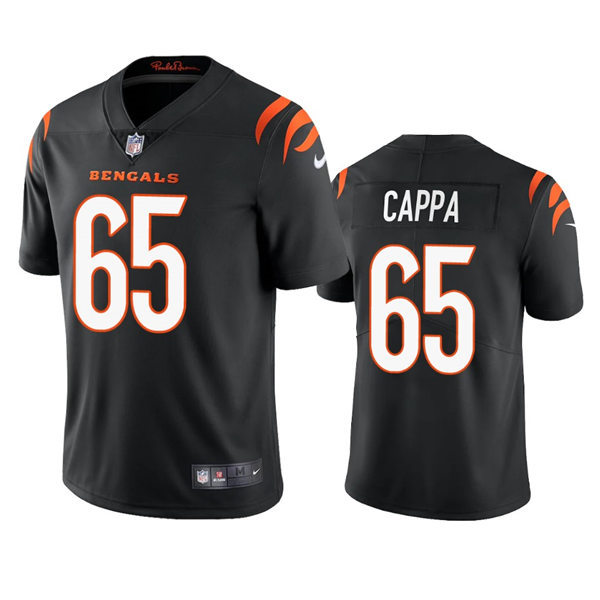 Men's Cincinnati Bengals #65 Alex Cappa Black Team Color Vapor Limited Player Jersey
