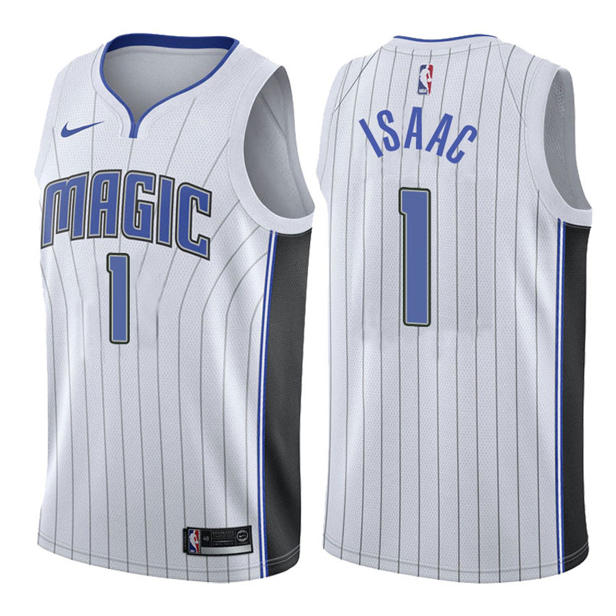 Men's Orlando Magic #1 Jonathan Isaac White Association Edition Jersey