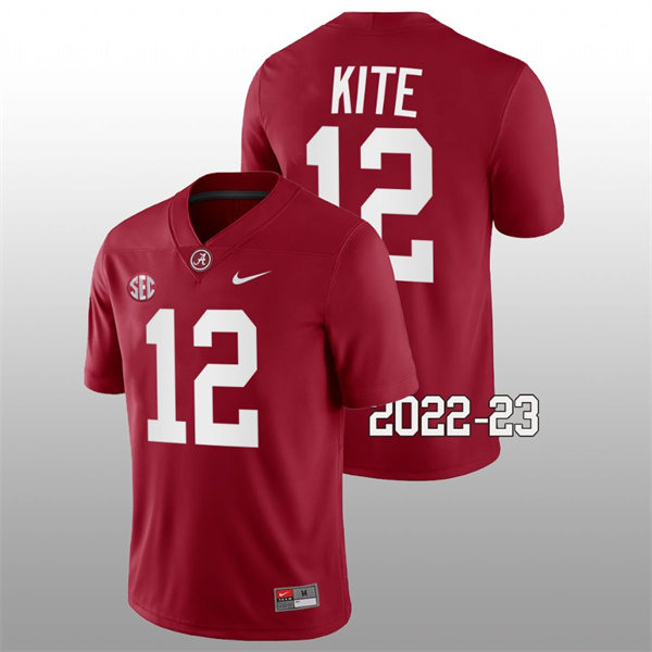 Men's Youth Alabama Crimson Tide #12 Antonio Kite Nike Crimson College Game Football Jersey