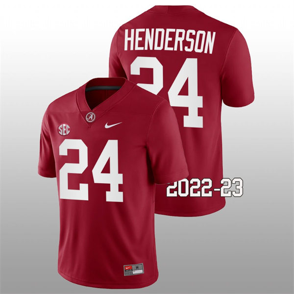 Men's Youth Alabama Crimson Tide #24 Emmanuel Henderson Nike Crimson College Game Football Jersey
