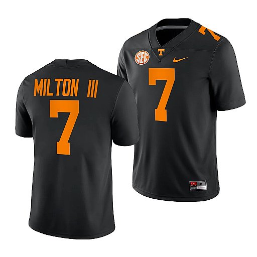 Mens Youth Tennessee Volunteers 7 Joe Milton III Nike Black Dark Mode