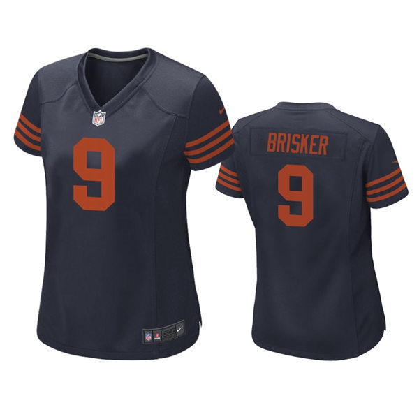 Womens Chicago Bears #9 Jaquan Brisker Navy Orange Limited Jersey