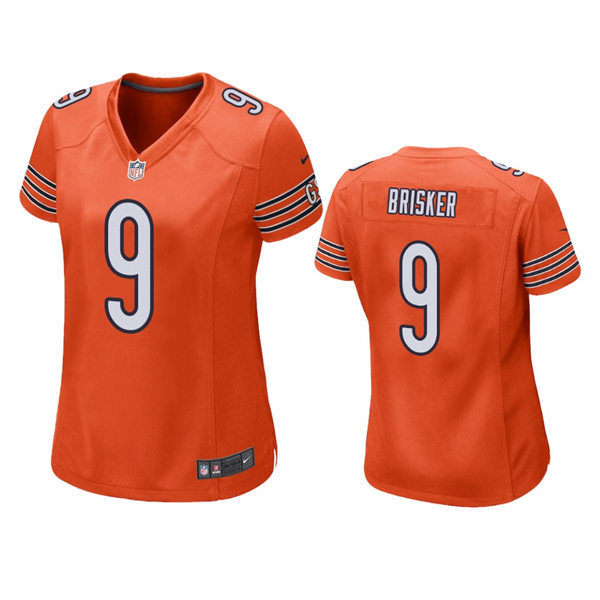 Womens Chicago Bears #9 Jaquan Brisker Orange Alternate Limited Jersey