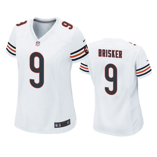 Womens Chicago Bears #9 Jaquan Brisker Nike White Limited Jersey