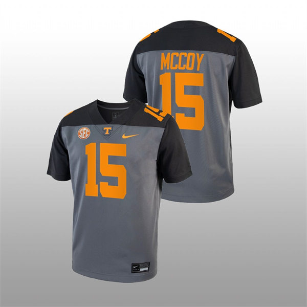 Mens Youth Tennessee Volunteers #15 Bru McCoy Nike Smokey Grey Alternate College Football Game Jersey