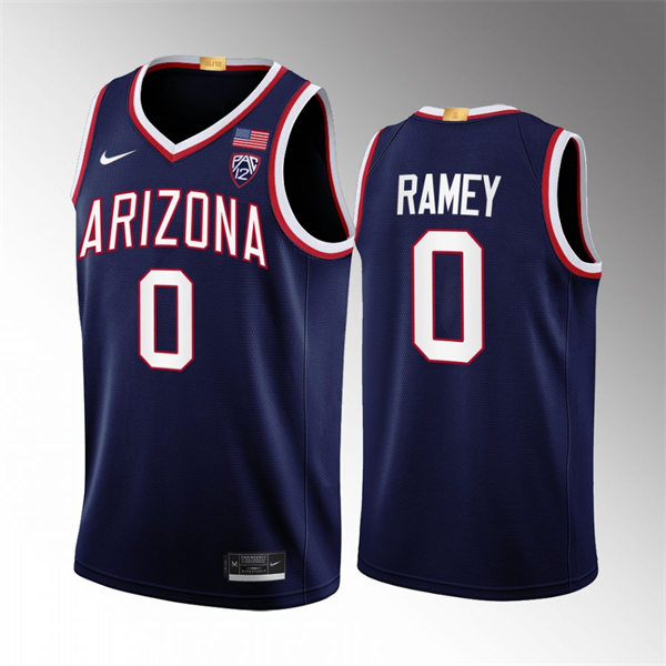 Mens Youth Arizona Wildcats #0 Courtney Ramey Nike Navy 2022-23 College Basketball Game Jersey